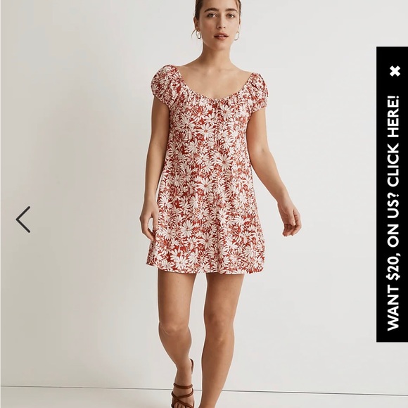 NWT | Margie Mini Dress in Abstract Floral | Madewell - Picture 4 of 5